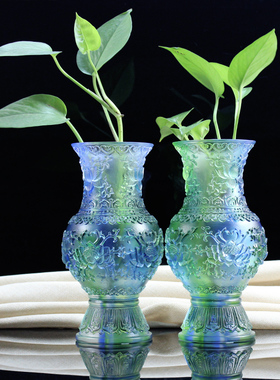 古法琉璃净水供瓶家用莲花