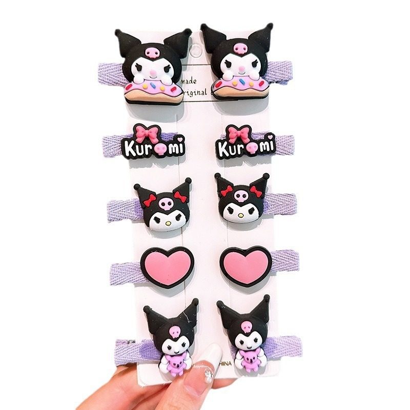 库洛米儿童发夹10件套全包布不伤发发卡宝宝可爱卡通对夹刘海夹子,淘宝优惠券,粉丝福利购,淘宝优惠卷