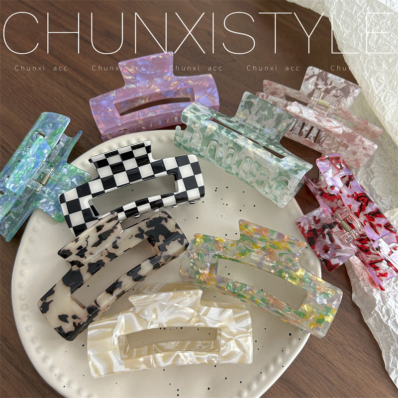 仿醋酸抓夹大号后脑勺发夹法式复古人鱼姬色发抓头饰发卡鲨鱼夹子,淘宝优惠券,粉丝福利购,淘宝优惠卷