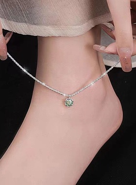 波光粼粼满天星脚链2025新款时尚轻奢百搭小众精致高级感锆石手链