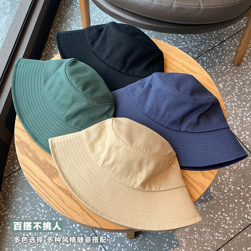 纯色大檐渔夫帽男生四季光版遮阳盆帽韩版防紫外线显脸小防晒帽女,淘宝优惠券,粉丝福利购,淘宝优惠卷