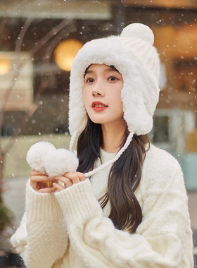 胡茬叔叔雷锋帽女生冬季
