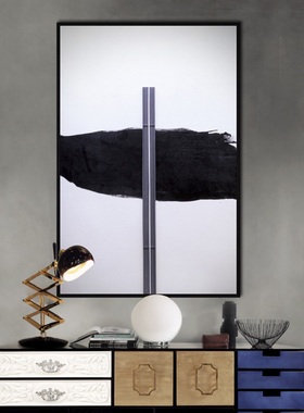 样板间设计师沙发背景墙实物画