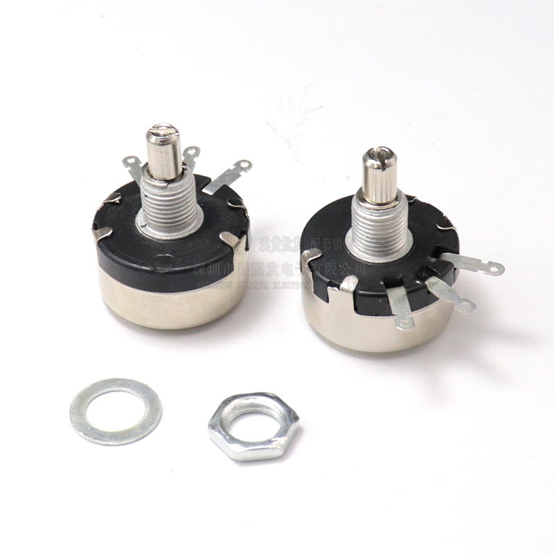 WX110(010) 精密单圈碳膜电位器 1W可调电阻100R/1K/10K 刻度旋钮 - 图2