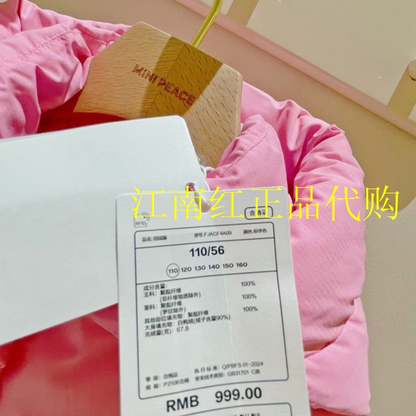 FJACF4A09 mini peace太平鸟童装专柜正品2025冬季新品女童羽绒服 - 图2