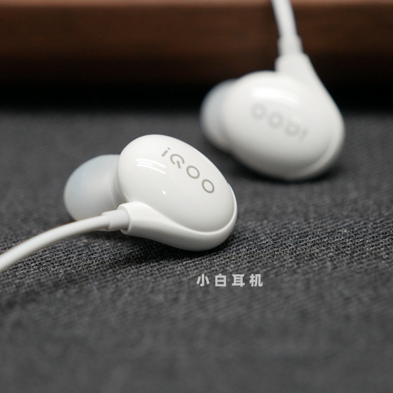 iQOO原装正品手机耳机 TYPE-C有线通话带麦扁口轻巧舒适佩戴-图0