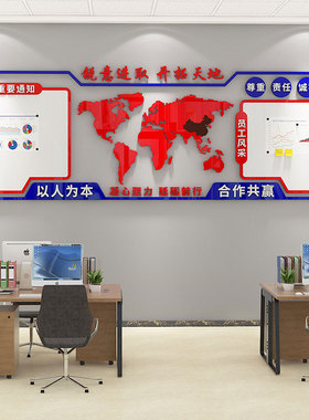 公司企业文化办公室墙面装饰氛围布置员工风采展示通知公告栏墙贴