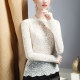 2026 ພາກຮຽນ spring lace top ບາງທີ່ມີຄວາມຫລູຫລາແສງສະຫວ່າງແລະຄວາມຮູ້ສຶກສູງສຸດ