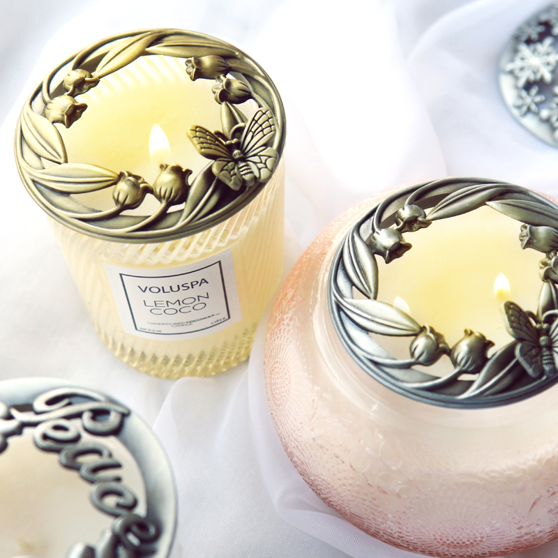 VOLUSPA香薰蜡烛玻璃杯聪明盖防挂壁聚热燃烧均匀精致金属盖内盖,淘宝优惠券,粉丝福利购,淘宝优惠卷