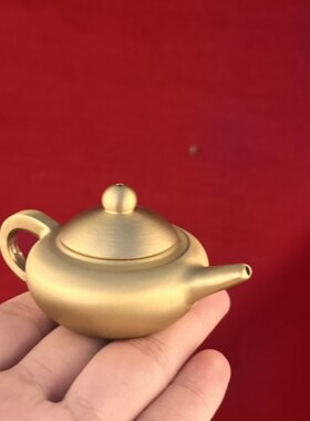 黄铜迷你招财茶壶桌面