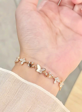 迪士尼蝴蝶结手链女款轻奢小众