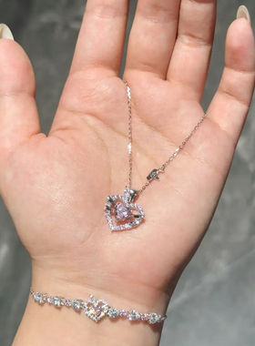 迪士尼永恒之心项链女款轻奢小众高级感锁骨链送女友闺蜜生日礼物