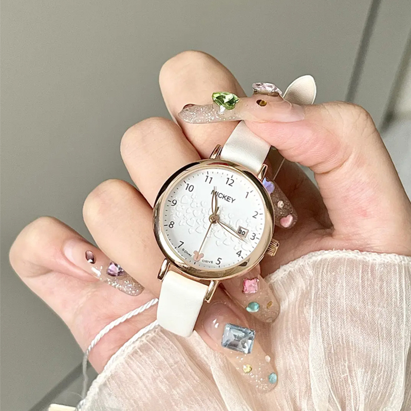 Disney迪士尼手表女款学生手表简约日历考试专用送女生生日礼物 - 图2