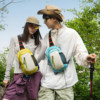 Outdoor style sports crossbody bag for men and women with contrasting color mountaineering chest bag lightweight large capacity casual waterproof travel backpack