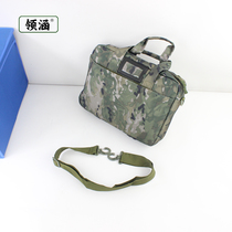 Portable Camouflate Computer Bag Office Conference Handheld File Bag Command Job Single Shoulder Information Bag Cloth Face Briefcase