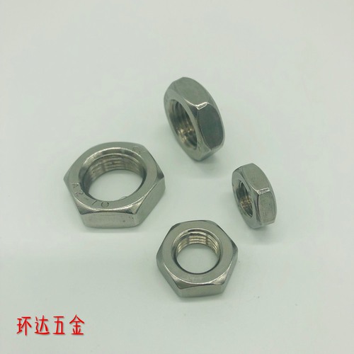 不锈钢薄型细牙螺母GB54气缸螺帽M10M12M14M16M18M20*1X1.25X1.5 - 图3