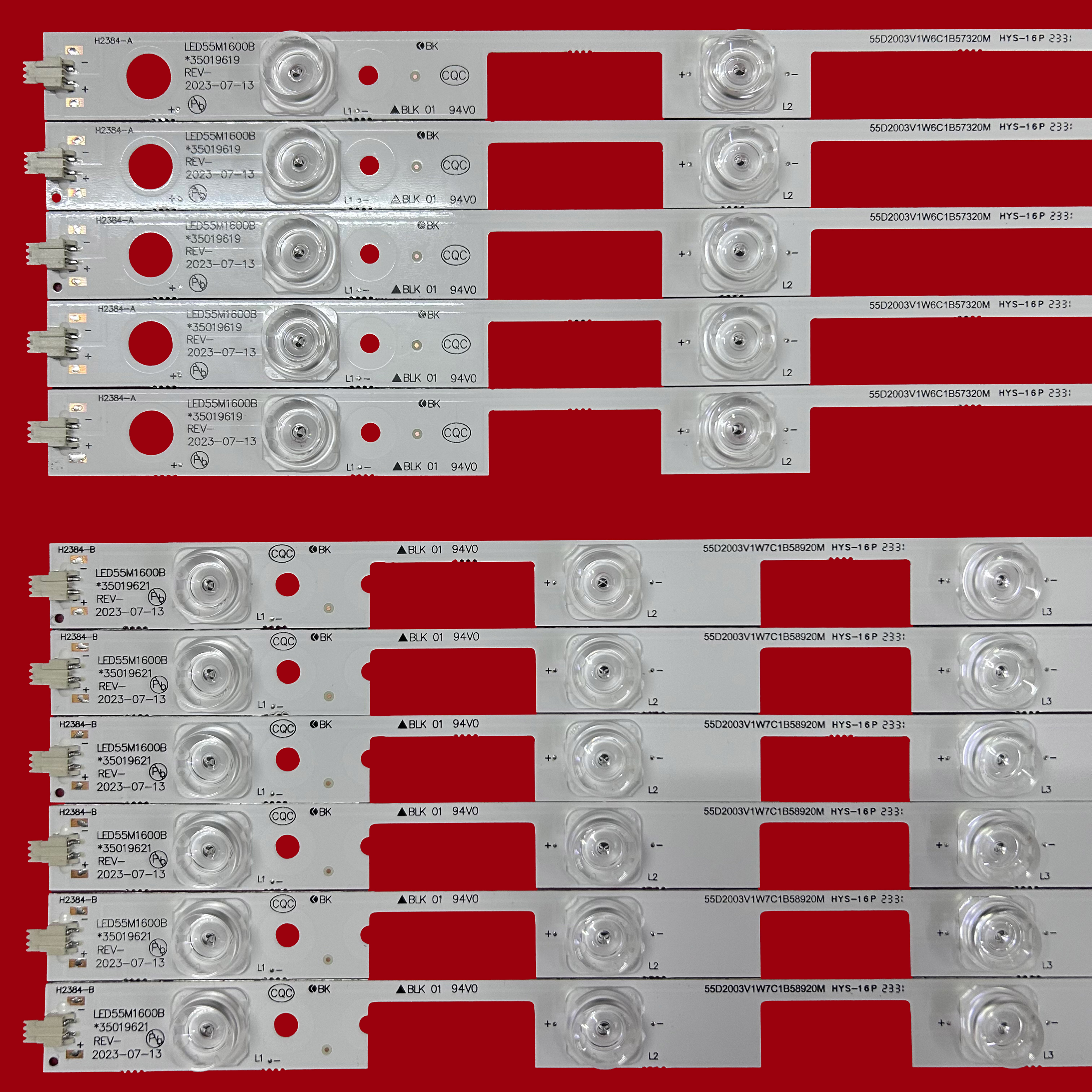 适用康佳LED55X1800A灯条LED55X1200AF LED55M1600B凹镜背光灯LED-图0