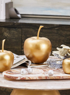 创意家居轻奢酒柜摆件客厅壁龛苹果装饰摆件摆设平安果餐桌装饰品