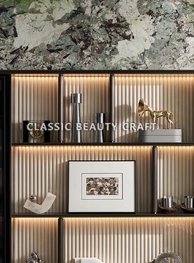 样板间书房书柜软装饰品客厅置物架装饰柜组合摆件装饰画烛台收纳