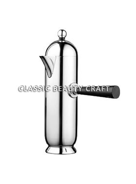 现代样板间厨房餐厅咖啡主题摆件意式轻奢风银色不锈钢摩卡壶组合