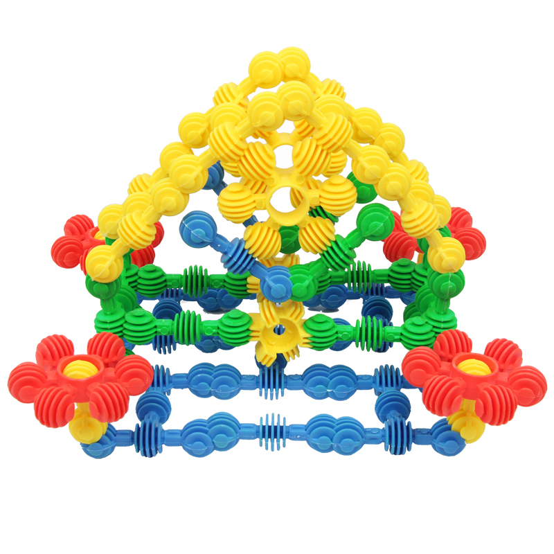 塑料积木拼插搭接益智散装小太阳花儿童早教幼儿园桌面玩具积木 - 图3