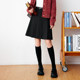 Hundred pictures of high waist age-reducing commuting pleated A-line skirt