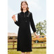 Baitu hooded mid-length casual sweatshirt dress