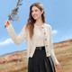 Betu Baitu French Color Dot Knitted Cardigan Women's 2026 Spring New Thin Butterfly Button Sweater Jacket