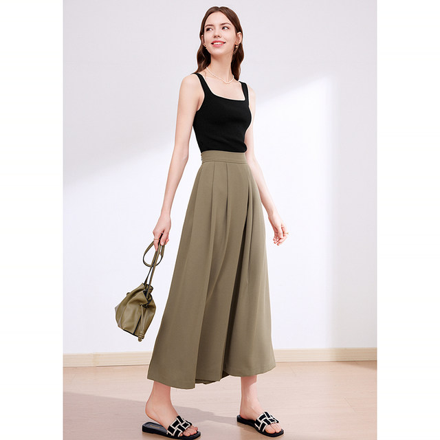 Betu Baitu Women's Clothing 2025 Summer New High Waist Slim Loose Fashionable Lazy Wide Leg Casual Pants