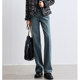Betu high-waisted ສີຕົ້ນສະບັບ jeans ກາງເກງຂາກວ້າງຂອງແມ່ຍິງ 2026 ພາກຮຽນ spring ກາງເກງກະທັດຮັດໃຫມ່