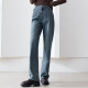 Betu high-waisted ສີຕົ້ນສະບັບ jeans ກາງເກງຂາກວ້າງຂອງແມ່ຍິງ 2026 ພາກຮຽນ spring ກາງເກງກະທັດຮັດໃຫມ່