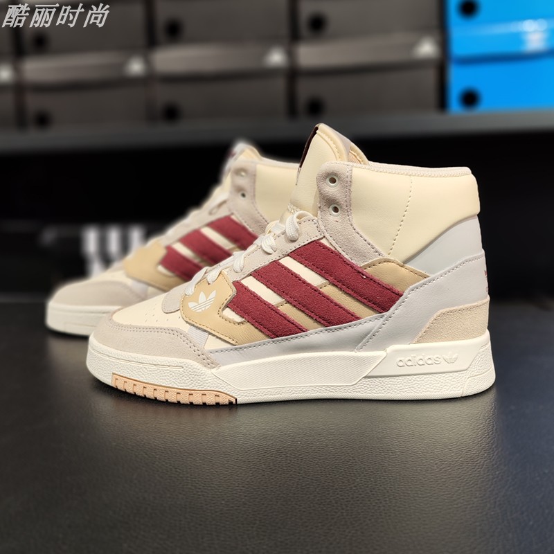 阿迪达斯女鞋秋冬季adidas三叶草鞋女款高帮板鞋运动鞋子2023新款