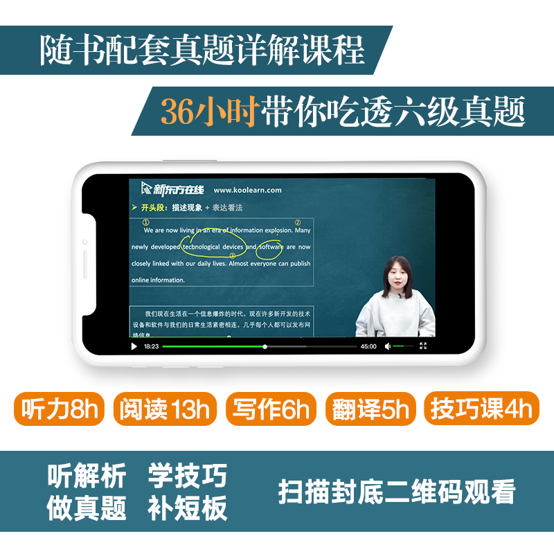 備考23年6月【含3月紙質真題】新東方英語六級真題超詳解試卷大學英語cet6級歷年真題模擬復習題六級詞匯單詞閱讀聽力翻譯寫作_鳳凰新華書店旗艦店_書籍/雜志/報紙