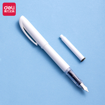Able student pen straight liquid style student fountain pen EF Ming tip replaceable ink sack writing smooth and not easy to break ink card loaded with ink sack student beginner fountain pen