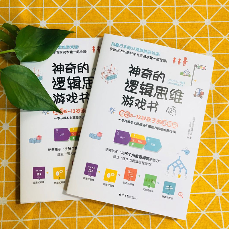 神奇的逻辑思维游戏书 儿童编程训练6-12岁益智左右脑全脑开发书5-7-8-10岁提高孩子专注力的趣味数学小学生左脑右脑思维训练书 - 图0