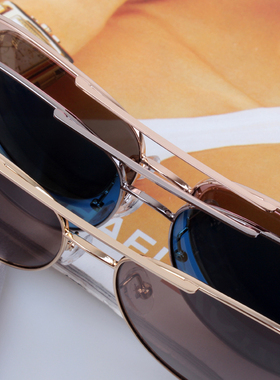 墨镜时尚风飞行员钛合金太阳镜