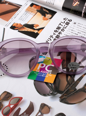 墨镜复古风圆形果冻色时尚太阳镜
