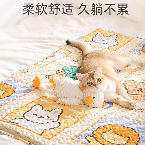 嬉皮狗宠物地垫狗狗垫子睡觉用夏季猫咪狗窝围栏狗笼子垫四季通用 - 图0