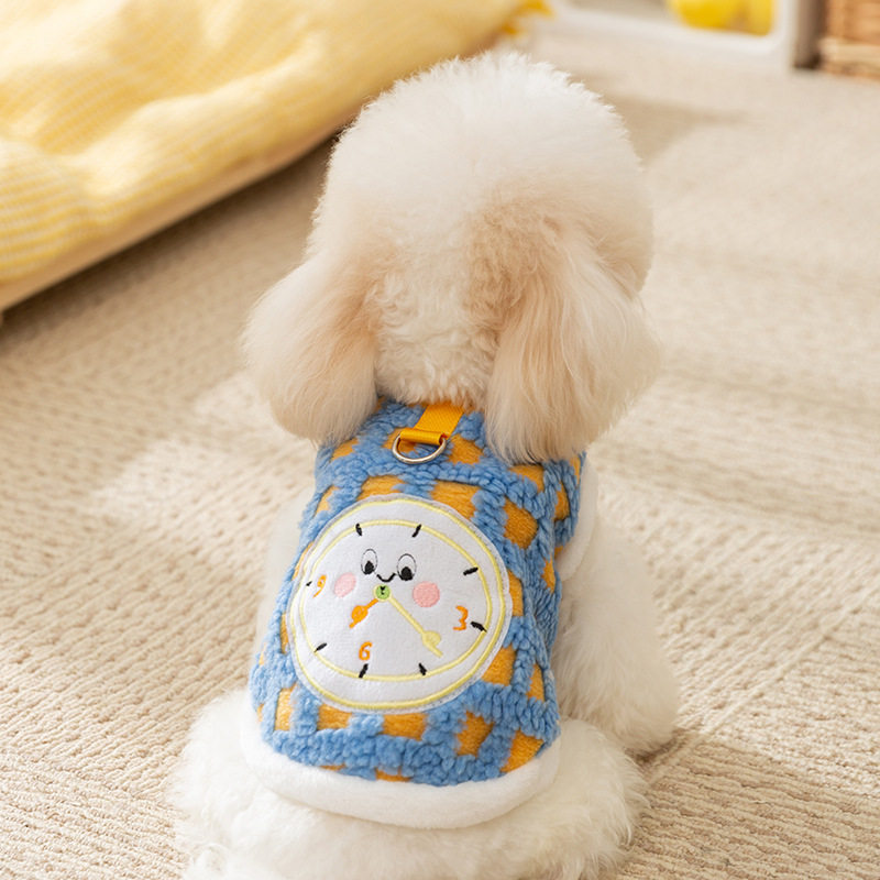 宠物狗狗衣服时光贴布牵引两脚绒衣秋季秋装背心比熊泰迪博美幼犬,淘宝优惠券,粉丝福利购,淘宝优惠卷