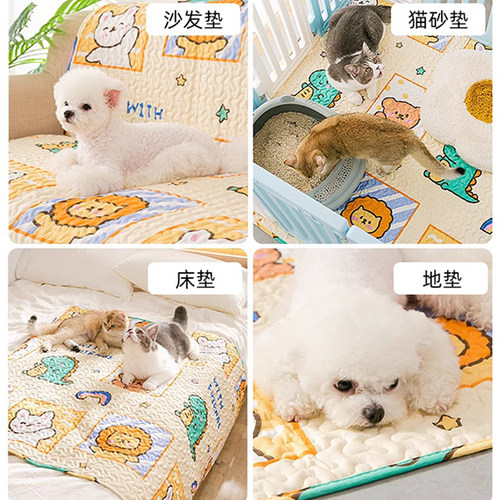 嬉皮狗宠物地垫狗狗垫子睡觉用夏季猫咪狗窝围栏狗笼子垫四季通用 - 图3