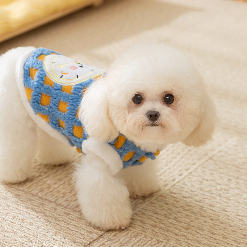 宠物狗狗衣服时光贴布牵引两脚绒衣秋季秋装背心比熊泰迪博美幼犬,淘宝优惠券,粉丝福利购,淘宝优惠卷