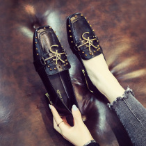 Hong Kong small leather shoes women Inn Wind 2023 Spring new small fragrant wind womens shoes with soft leather Leufoe shoes womens single shoes