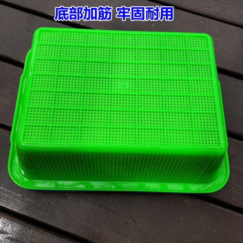 加厚加密长方形塑料筐厨房洗菜篮漏筐小孔米筛大号收纳周转整理筐 - 图2