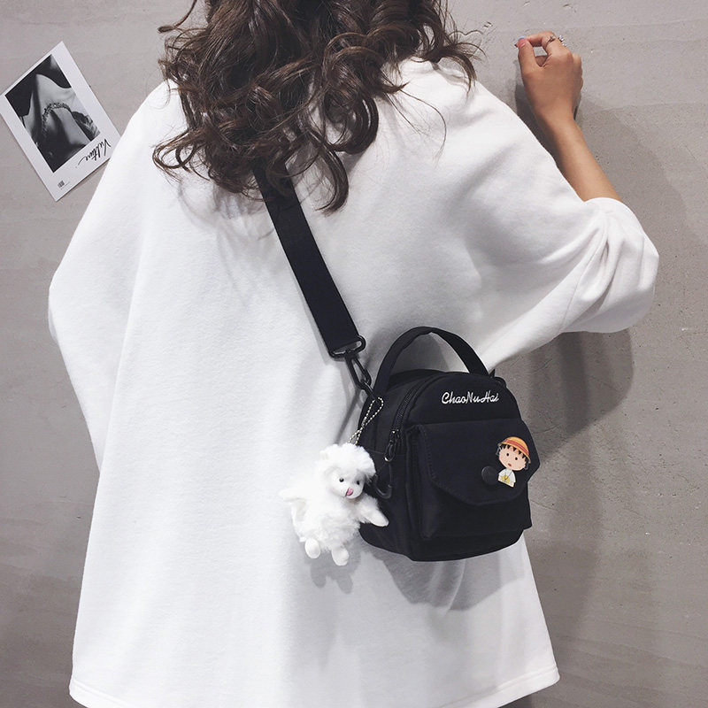 帆布小包包女2025新款潮ins韩版百搭手机包古着感可爱学生斜挎包,淘宝优惠券,粉丝福利购,淘宝优惠卷