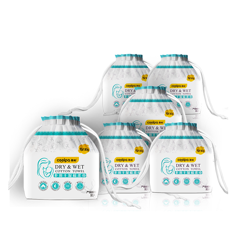酷帕洗脸巾多用干湿棉柔巾加厚绵柔巾珍珠纹230g*6包居家实惠装,淘宝优惠券,粉丝福利购,淘宝优惠卷