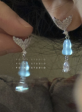 气质锆石小众设计流苏耳环