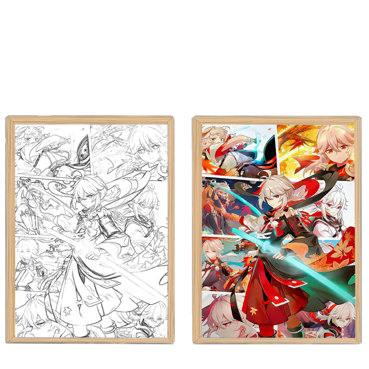 万叶原神周边灯光画散兵胡桃雷神里绫华可莉灯光画生日礼物小夜灯