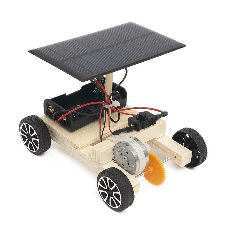 太阳能电动车小车模型科技小制作DIY中小学科学实验小发明材料包-图1