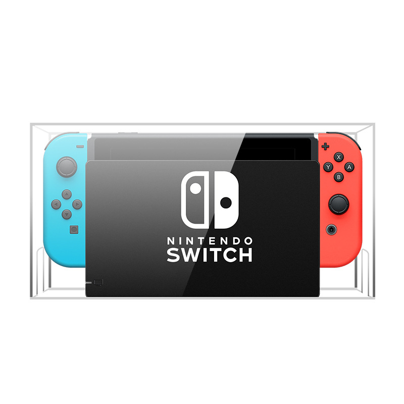 适用switch防尘罩防水防磕碰任天堂switcholed主机游戏机底座盒ns外壳oled防尘套透明亚克力保护壳收纳盒配件-图3