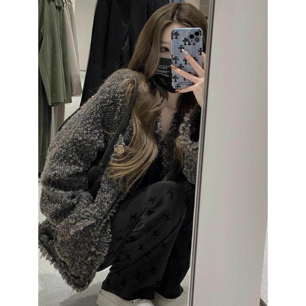 爵莱菲大码小香风外套女秋冬季灰色高级感气质名媛欧货夹克上衣,淘宝优惠券,粉丝福利购,淘宝优惠卷